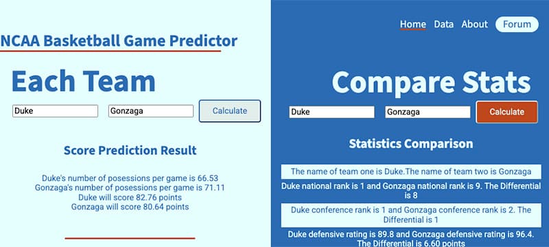 March Madness Game Predictor preview